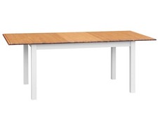 Bologna Elegante Massivholz Kiefer Esstisch ausziehbar 150/197cm | Farbe Weiß -