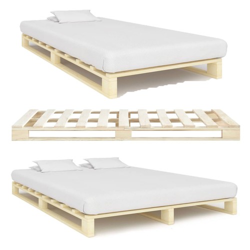 Palettenbett massivholzbett - palettenbett,