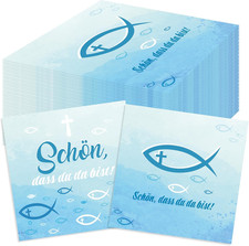 Kommunion Servietten Fisch