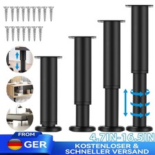 4 Stück Tischbeine Eisen Optik 25-42cm Sehr Stabil Tischfüße Höhenverstellbar