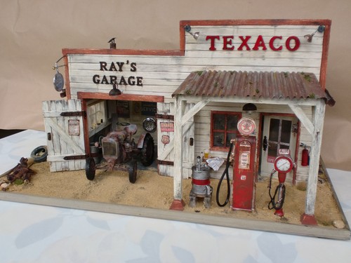 Diorama alte tankstelle - 1:18,