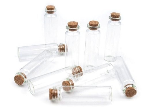 Glasfläschchen mit korken - glasfläschchen,