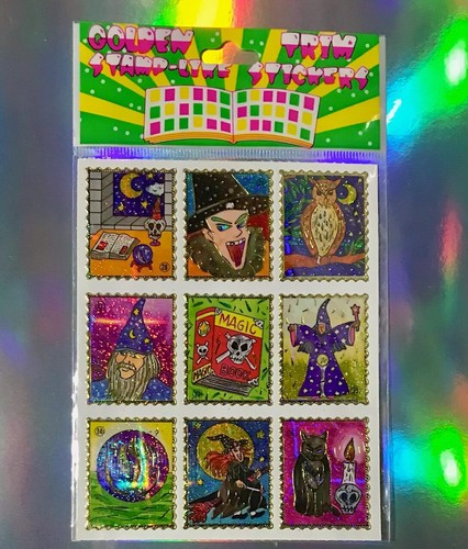 Briefmarken glitzer sticker - briefmarken,