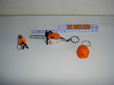 STIHL SCHLÜSSELANHÄNGER 3er SET HELM WALDARBEITER MOTORSÄGE