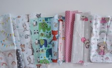 Stoffreste - 10 verschiedene Baumwollstoffe - Kinderstoffe