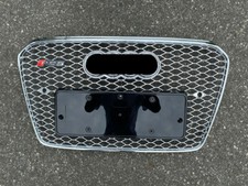 RS5 Stil Grill Kühlergrill Frontgrill Glänzend Silber Für Audi A5 2012-2016
