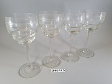 4x Weingläser Glas Jugendstil Handschliff Bar Küche Haushalt alt antik #249475