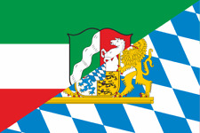 Aufkleber NRW-Bayern Fahne Flagge  8 x 5 cm Autoaufkleber Sticker
