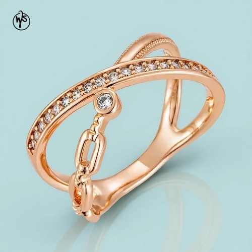 Ring roségold mit weißen - roségold,