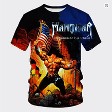 Manowar T-Shirt, atmungsaktiv XXL (ist aber nur XL), Warriors of the World