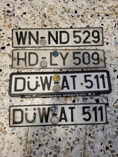 4x Alte Kennzeichen Nummernschilder Historisch Oldtimer Bad Dürkheim Heidelberg