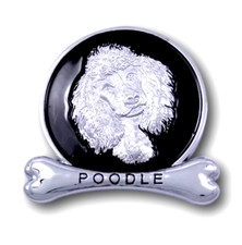 Poodle Chrome Dog Medallion