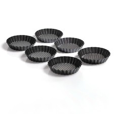 KAISER Tortelett Set 6x Mini Tartelette Förmchen 10 cm Tarteform klein Antihaft