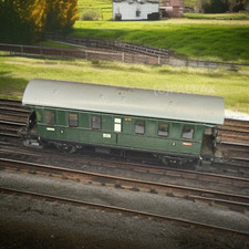 MÄRKLIN H0 329/1 PERSONENWAGEN WAGGON BLECH GRÜN 1955