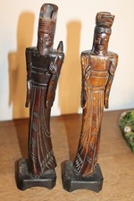 Antike Asiatische Figuren Paar aus Knochen geschnitzt, c1920