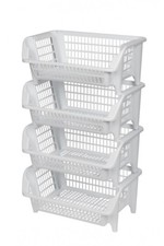 4 x Küchenkorb Stapelkorb