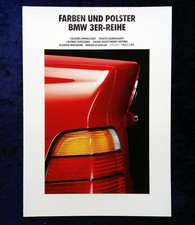BMW 3er, E 36, Prospekt 1.1992. Farben und Polster 316i, 318i, 320i, 325i, 325td