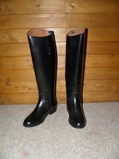 Loveson York breite Passform zum Anziehen aus schwarzem Leder Reitstiefel UK 6, UK 6,5 & UK 7 