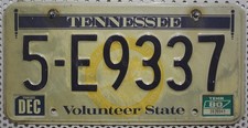 Tennessee Nummernschild USA Kennzeichen 1980 License Plate Volunteer State E9337