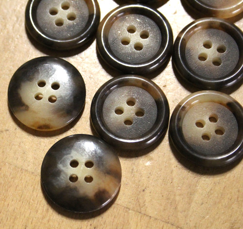 Hornfarbene knöpfe 21 5 - knöpfe, 21,5