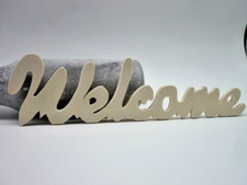 Schriftzug welcome willkommen - welcome,