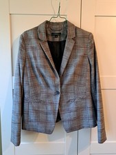 Comma Blazer, grau kariert