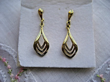 Ohrstecker 333 GOLD Gelbgold + Weißgold - 1,8gr - 1,7cm