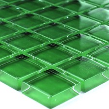 Glasmosaik 23x23x8mm Grün Uni