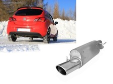 FOX Edelstahl Sportauspuff Opel Corsa E 1.4 Turbo 129x106mm oval eingerollt