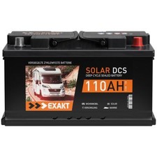 Solarbatterie 110Ah 12V EXAKT DCS Wohnmobil Versorgung Boot Solar Batterie 100Ah