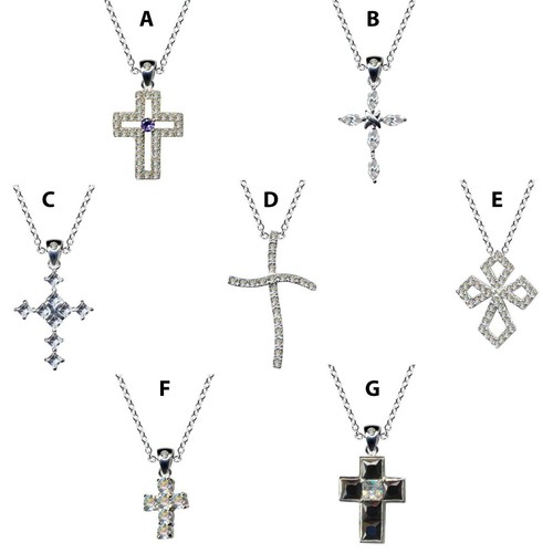New cross crucifix sterling - new,