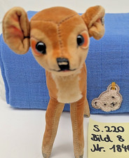steiff 1840/14 Bambi Rehkitz Samt hellbraun getupft 14cm Copyr. Walt Disney sGUT