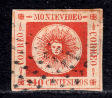 Uruguay 13 a, 240 C. Soles-Cifras finas, gestempelt
