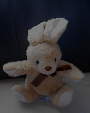 HEUNEC SÜSSER  HASE MIT BRAUNER SCHLEIFE  KUSCHELTIER