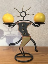 Kerzenständer Metall Bunt modern abstrakt inkl. Kerzen