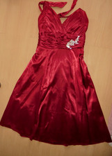 traumschönes  Abendkleid Ballkleid Cocktail-Kleid  + Jacke  rot Gr. 34-36 Gr. S