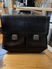Alte Ledertasche Arbeitstasche Ranzen DDR GDR Schwarz