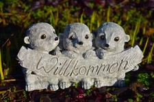 Steinfigur willkommen - steinfigur,
