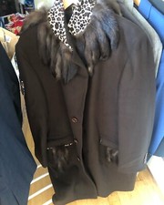 kaschmir mantel GR. 48 - Mit Nerzfell - Exklusiv Und Einzelstück !!