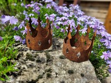 2er Set Krone Edelrost Garten