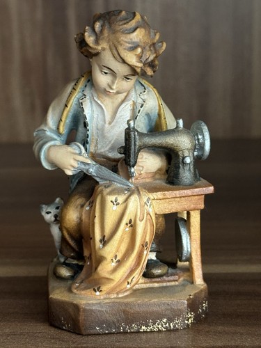 Südtiroler holzfigur kind mit - südtiroler,