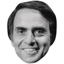 Carl Sagan (Smile) Maske aus Karton
