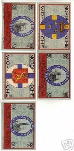 Banknoten notgeld nordische - 5,