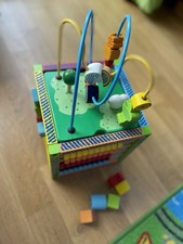 Eichhorn 5in1 Spielcenter Motorikwürfel Motorikschleife Holz