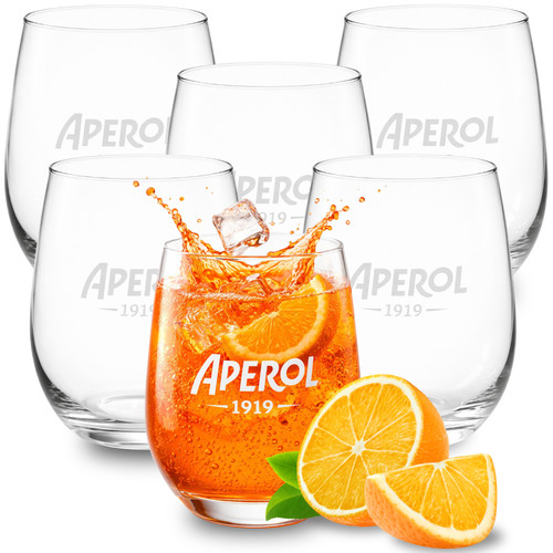 Aperol spritz gläser mit 500 - aperol,