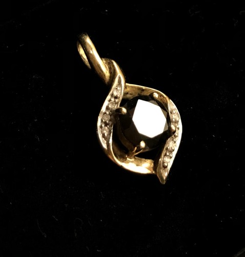 Schwarzer diamant anhänger - diamant,