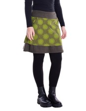 Vishes Thermorock Damen Winterrock Lagenlook ECO-Fleece mit Taschen