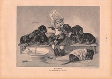 Grosse Wäsche - August Roeseler - 1900 - Historischer Holzstich ~22x31cm