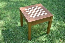 Schachtisch Schach-Backgammon-Dame Holz dekorativ 2 Spielflächen neu