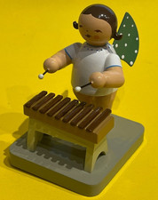 Alte Holz Figur bunt Engel